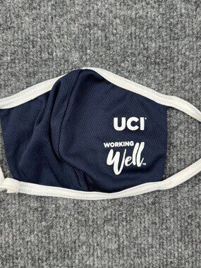 UCI Working Well Face Mask Navy Blue Polyester Reusable Breathable One Size